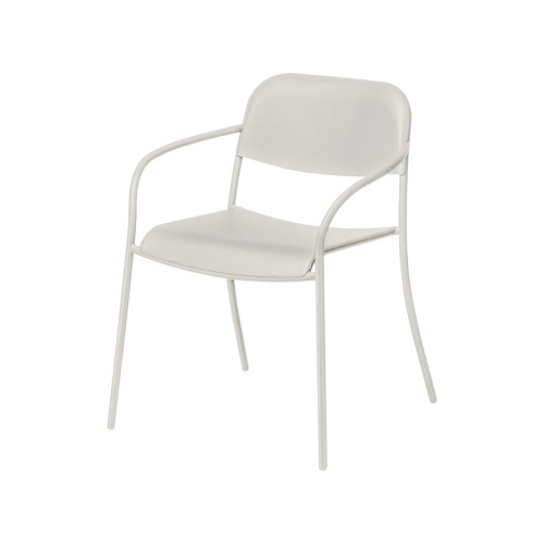 Krzesło ogrodowe z podłokietnikami  YUA silk grey Blomus – stalowe, nowoczesne, minimalistyczne