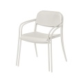 Krzesło ogrodowe z podłokietnikami  YUA silk grey Blomus – stalowe, nowoczesne, minimalistyczne