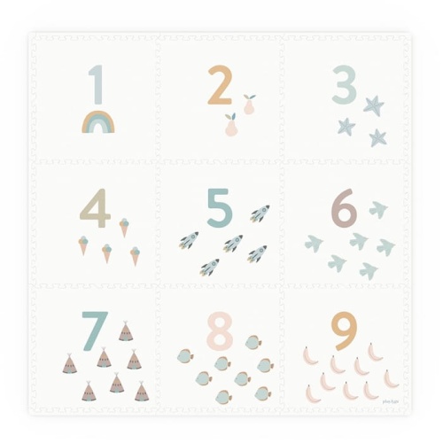 Play&Go Dwustronna Mata Piankowa EEVAA 3w1 Numbers 180x180cm