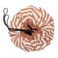 Play&Go Worek na Zabawki i Mata do Zabawy 2w1 Stripes Brown