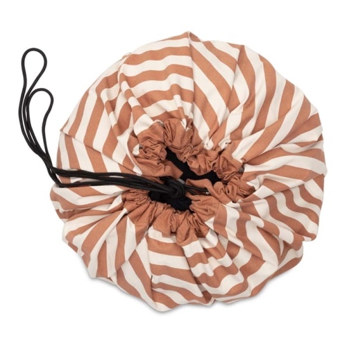 Play&Go Worek na Zabawki i Mata do Zabawy 2w1 Stripes Brown