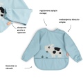 Done by Deer Śliniak z Rękawami 6-18m Tiny Farm Blue
