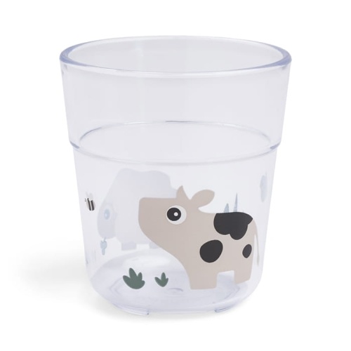 Done by Deer Kubek dla Dziecka Glass L 220ml Tiny Farm Sand