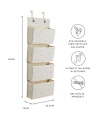 3 Sprouts Organizer Na Drzwi Wiszący Cream Recycled