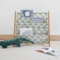 3 Sprouts Stojak na Książki Recycled Checkerboard Green
