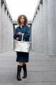 Koszyk CARRYBAG, silver crackle