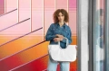 Torba LOOPSHOPPER L, silver crackle