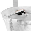 Torba SHOPPER M, silver crackle
