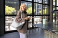 Torba SHOPPER M, silver crackle