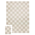 3 Sprouts Mata Piankowa EVA Checkerboard Beige - Puzzle Podłogowe