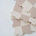 3 Sprouts Mata Piankowa EVA Checkerboard Beige - Puzzle Podłogowe