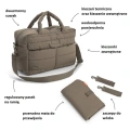 Done by Deer Torba do wózka z przewijakiem pikowana Taupe 24L